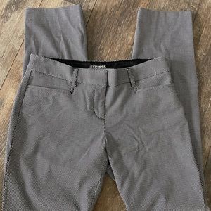 Express columnist ankle black and white pattern pant